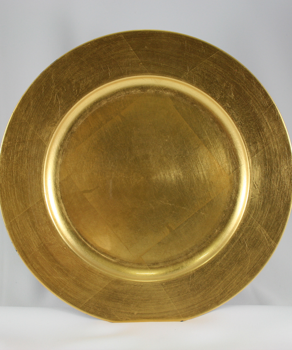 Gold Lacquer Round Charger